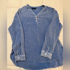 Blue Long Sleeve Women's Top